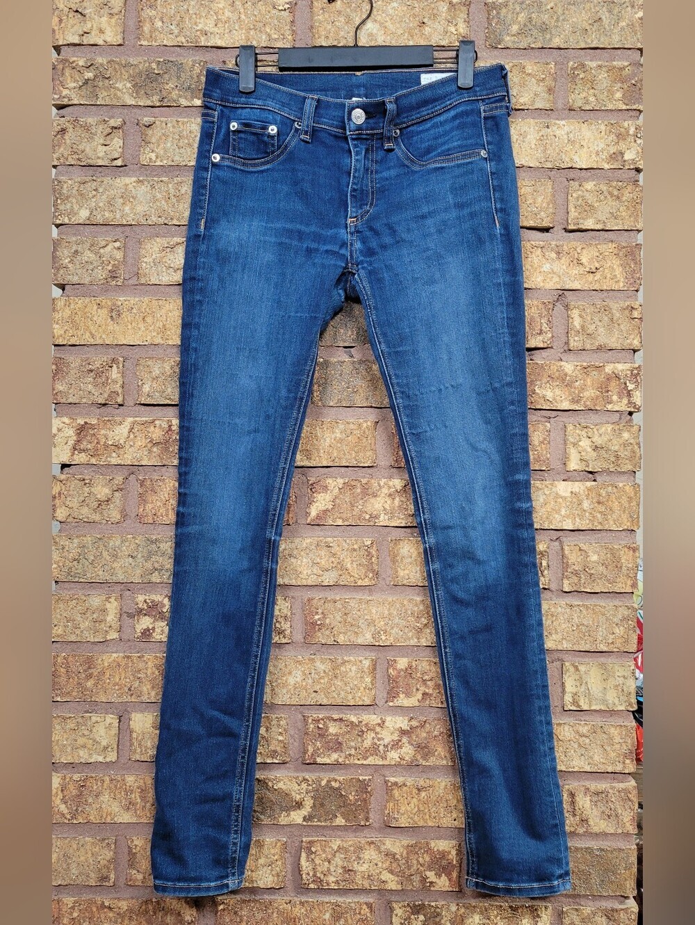 rag & bone Skinny Low Rise Dark Wash Stretch Jeans Size 27